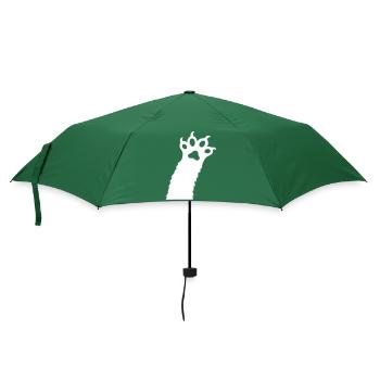 Katzen Klauen Pfoten Tatzen Krallen Silhouette - Regenschirm (klein) - Flaschengrün - Vorne
