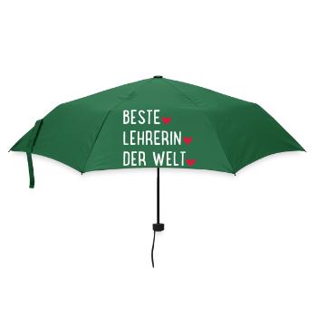 Lehrerin - Regenschirm (klein) - Flaschengrün - Vorne