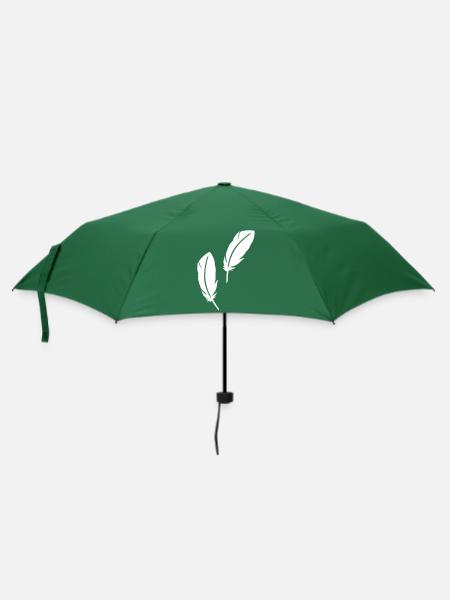 Federn - Regenschirm (klein) - Flaschengrün
