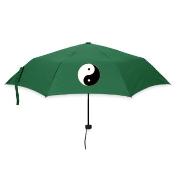 Yin Yang - Regenschirm (klein) - Flaschengrün - Vorne
