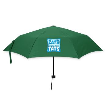 cats and tats Zitat - Regenschirm (klein) - Flaschengrün - Vorne