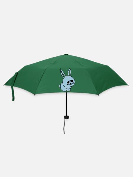 hase comic cool - Regenschirm (klein) - Flaschengrün