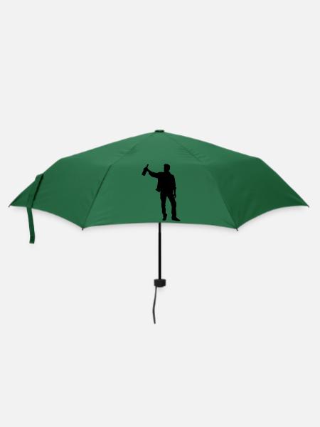 Besoffen Icon Lustig - Regenschirm (klein) - Flaschengrün