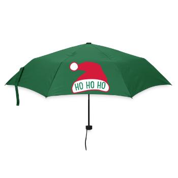 Ho Ho Ho - Regenschirm (klein) - Flaschengrün - Vorne