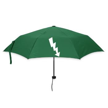 blitz symbol - Regenschirm (klein) - Flaschengrün - Vorne