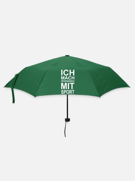 was mit Sport - Regenschirm (klein) - Flaschengrün