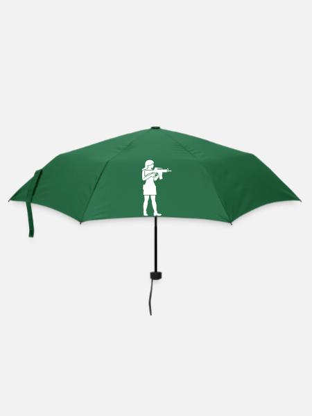 Soldat Frau - Regenschirm (klein) - Flaschengrün