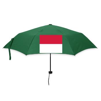 Flagge von Monaco / Drapeau Monaco - Regenschirm (klein) - Flaschengrün - Vorne