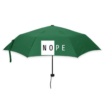 NOPE Schwarz Geschenk - Regenschirm (klein) - Flaschengrün - Vorne