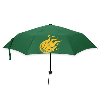 basketball fire - Regenschirm (klein) - Flaschengrün - Vorne