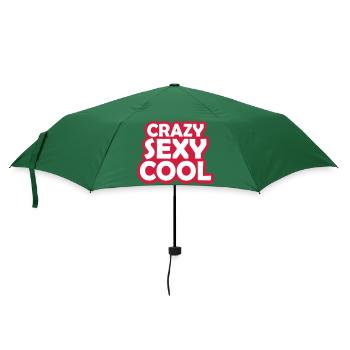 crazy sexy cool Design - Regenschirm (klein) - Flaschengrün - Vorne