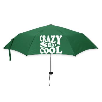 crazy sexy cool Design - Regenschirm (klein) - Flaschengrün - Vorne