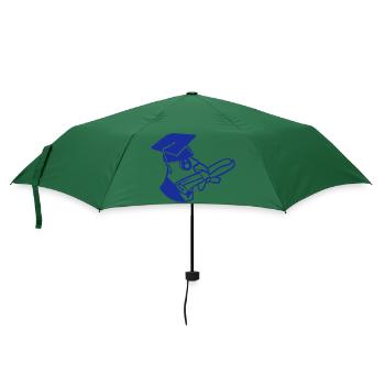 Taube Schulabschluss College Zertifikat Zeugnis - Regenschirm (klein) - Flaschengrün - Vorne