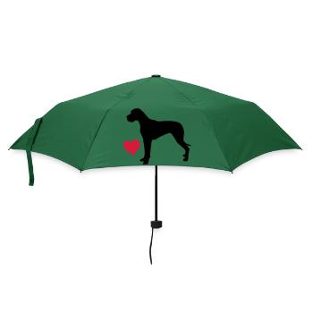 Deutsche Dogge - Regenschirm (klein) - Flaschengrün - Vorne