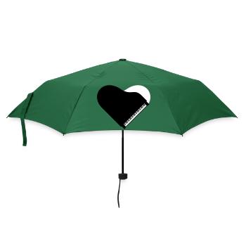 I Love Klavier Piano Herz Musik Instrument Liebe - Regenschirm (klein) - Flaschengrün - Vorne