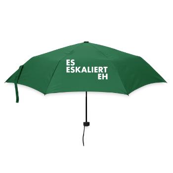 Es eskaliert eh - Regenschirm (klein) - Flaschengrün - Vorne