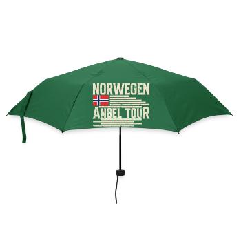 Norwegen Angeltour - Regenschirm (klein) - Flaschengrün - Vorne