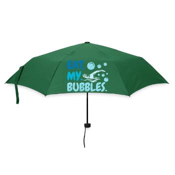 Eat My Bubbles Schwimmteam Schwimmer Lustig Schwim - Regenschirm (klein) - Flaschengrün - Vorne