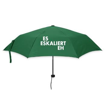 Es eskaliert eh - Regenschirm (klein) - Flaschengrün - Vorne