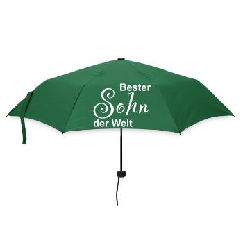 Bester Sohn der Welt Design - Regenschirm (klein) - Flaschengrün - Vorne
