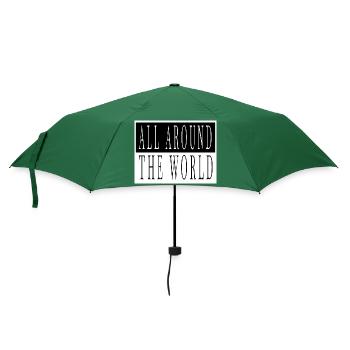typography funny outdoors birthday - Regenschirm (klein) - Flaschengrün - Vorne