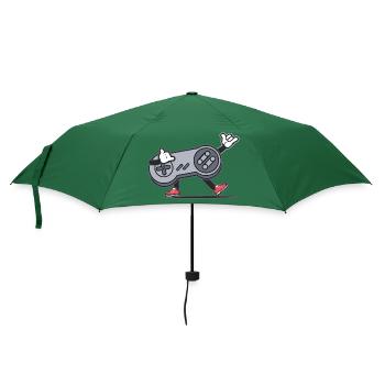 Gamer Retro Konsolen-Videospiele - Regenschirm (klein) - Flaschengrün - Vorne