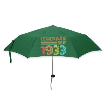 LEGENDÄR seit 1933 Geburtstag - Regenschirm (klein) - Flaschengrün - Vorne