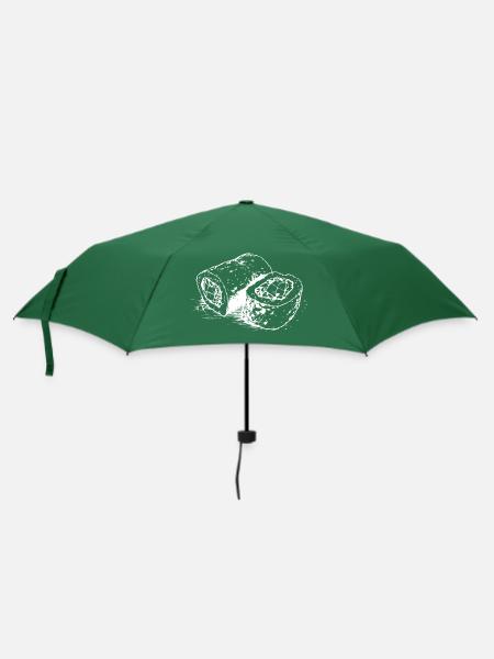 Sushi Hand gezeichnet - Regenschirm (klein) - Flaschengrün