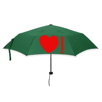 Faktorielle Liebe. - Regenschirm (klein) - Flaschengrün - Vorne
