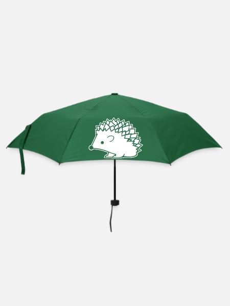 Igel Wald Stachelig Tier - Regenschirm (klein) - Flaschengrün