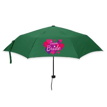 Team Bride Hearts - Regenschirm (klein) - Flaschengrün - Vorne