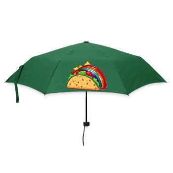 Rainbow Taco (Wenn du weißt, weißt du es) - Regenschirm (klein) - Flaschengrün - Vorne