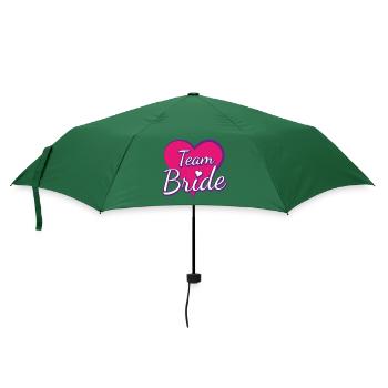 Team Bride - Regenschirm (klein) - Flaschengrün - Vorne