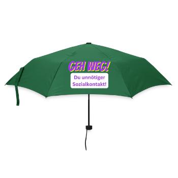 GEH WEG! - Regenschirm (klein) - Flaschengrün - Vorne