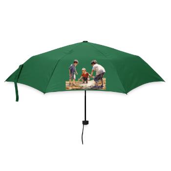 Eine unbeschwerte Kindheit ist ein Geschenk - Regenschirm (klein) - Flaschengrün - Vorne