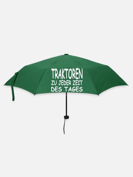 Traktor - Regenschirm (klein) - Flaschengrün