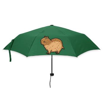 Capybara - Regenschirm (klein) - Flaschengrün - Vorne