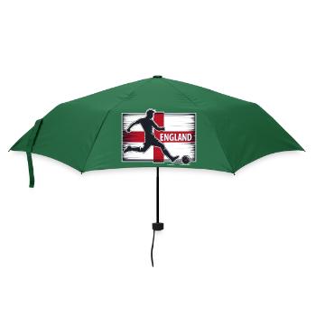 England Fußball - Englischer Fußballspieler - Regenschirm (klein) - Flaschengrün - Vorne