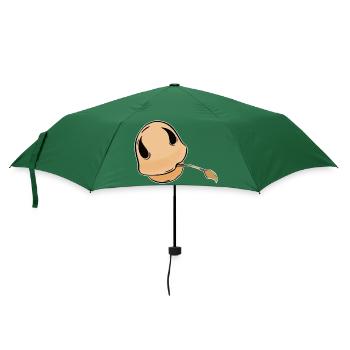 minimalistisches Pony Pferd Pferde Fohlen Maul - Regenschirm (klein) - Flaschengrün - Vorne