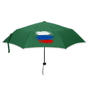 Russland Flagge used - Regenschirm (klein) - Flaschengrün - Vorne