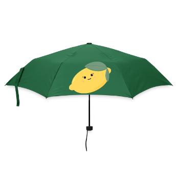 Süße Zitrone Kawaii - Regenschirm (klein) - Flaschengrün - Vorne