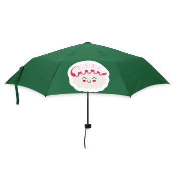 Sushi, Sushi Fan, Wasabi - Regenschirm (klein) - Flaschengrün - Vorne