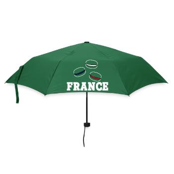 FRANKREICH Flagge und Emblem von Frankreich. Ertragen - Regenschirm (klein) - Flaschengrün - Vorne