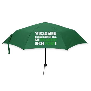 Veganzer haben keinen Sex | lustige Sprüche - Regenschirm (klein) - Flaschengrün - Vorne