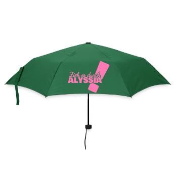 Vorname Alyssia - Regenschirm (klein) - Flaschengrün - Vorne
