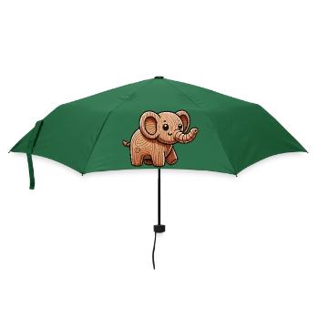 holz elefant - Regenschirm (klein) - Flaschengrün - Vorne