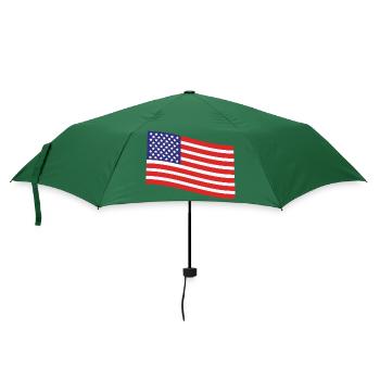 Flagge der Vereinigten Staaten - Regenschirm (klein) - Flaschengrün - Vorne