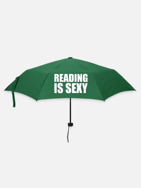 Reading is sexy - Regenschirm (klein) - Flaschengrün
