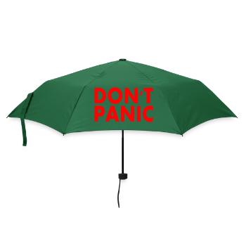 don't panic - Regenschirm (klein) - Flaschengrün - Vorne