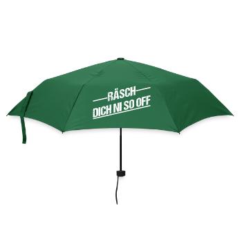 Sächsisch Reg dich nicht so auf - Regenschirm (klein) - Flaschengrün - Vorne